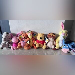 Mattel -Winnie the Pooh Plush Collection - Full Collection of 8 including ROO.
